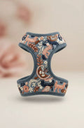 Slate Blue Botanical Animal Embroidered Dog Harness
