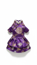 Royal Purple Phoenix Qipao Pet Dress