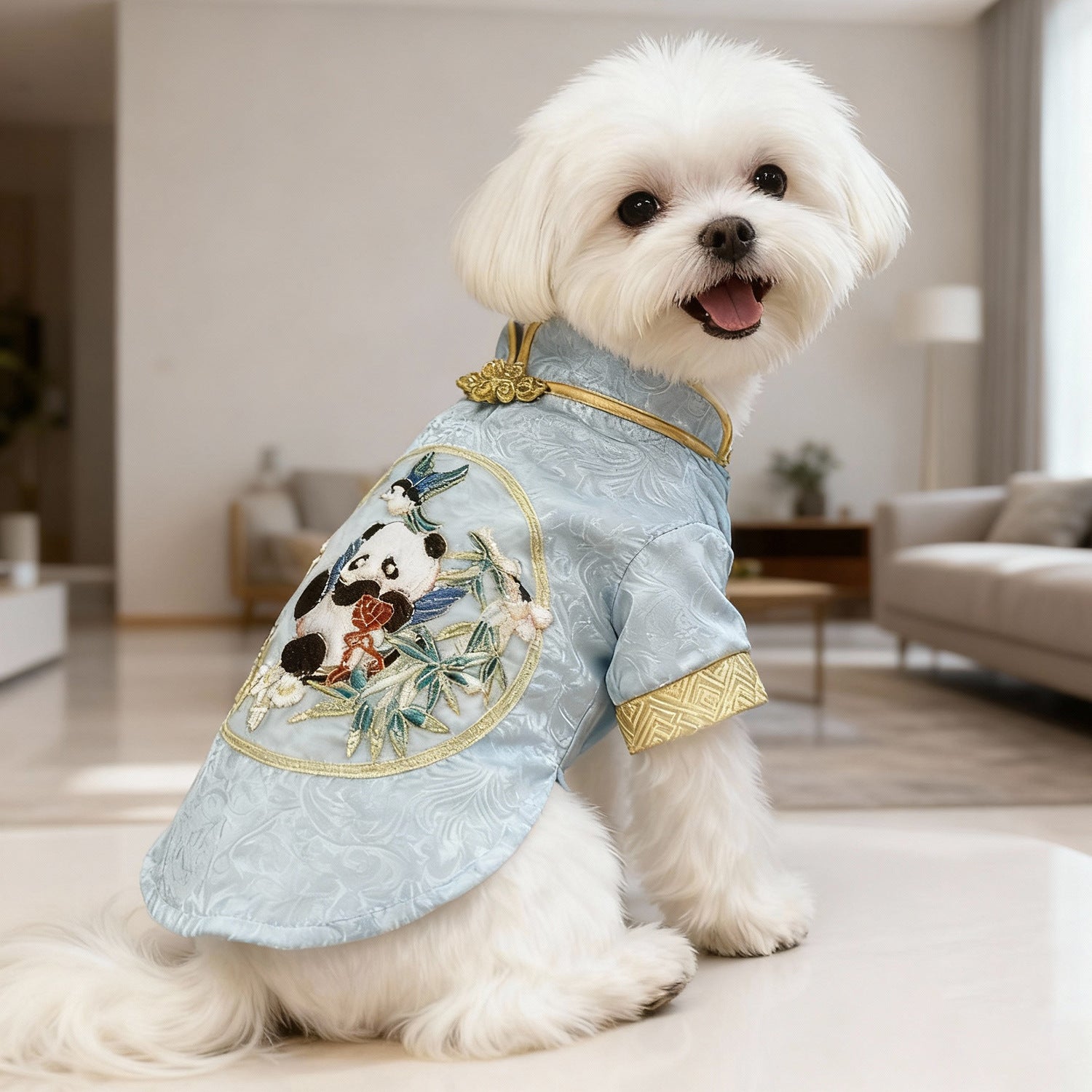 New Chinese-Style Pet Clothing: Traditional-Style Vests for the Lunar New Year—Perfect for Poodles, Bichons, and Pomeranians