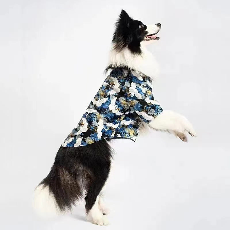 Dog Clothes for Summer, Cat Clothes, Small, Medium, and Large Dogs, Husky, Border Collie, Dog Clothes for Medium and Large Dogs, Retro-Style Chinese-Style Jackets
