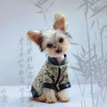 Chinese style calligraphy dog clothes, super lightweight, personalized, for Teddy, Bichon, Pomeranian, Schnauzer small dogs, vest, trendy