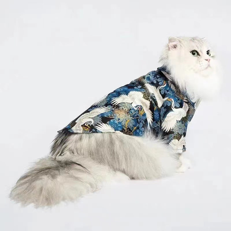 Dog Clothes for Summer, Cat Clothes, Small, Medium, and Large Dogs, Husky, Border Collie, Dog Clothes for Medium and Large Dogs, Retro-Style Chinese-Style Jackets