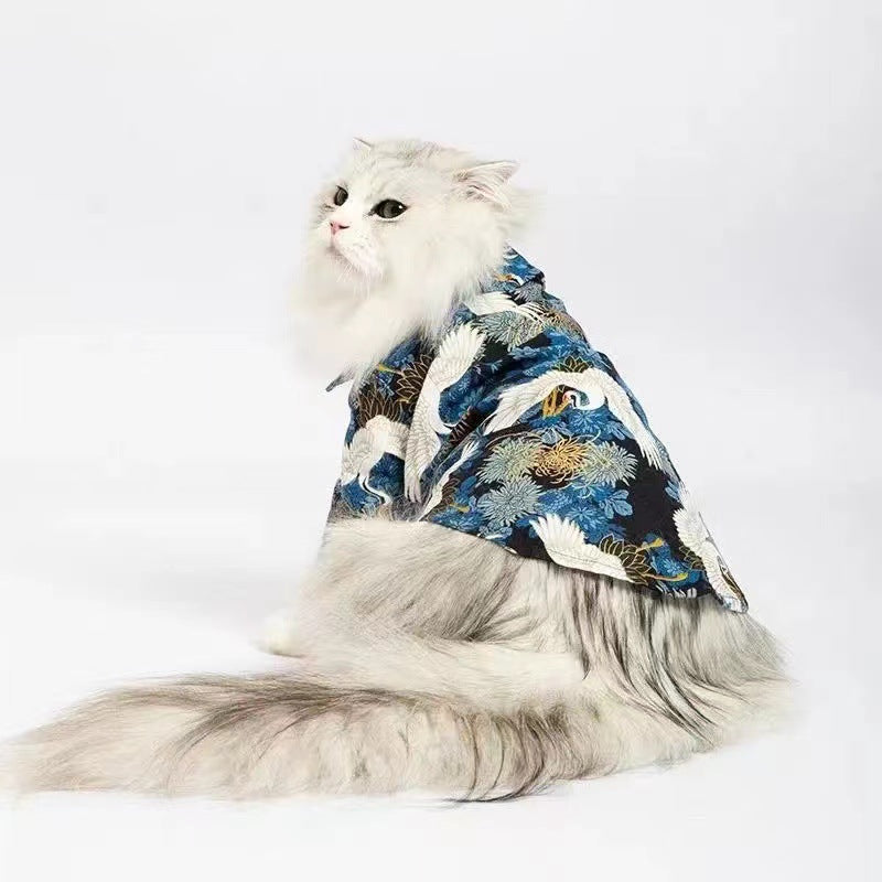 Dog Clothes for Summer, Cat Clothes, Small, Medium, and Large Dogs, Husky, Border Collie, Dog Clothes for Medium and Large Dogs, Retro-Style Chinese-Style Jackets